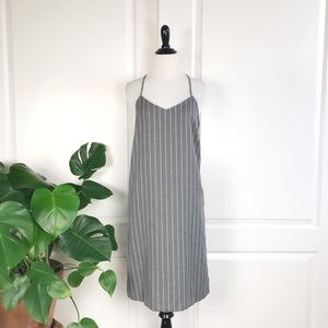 Pinstriped Shift Dress